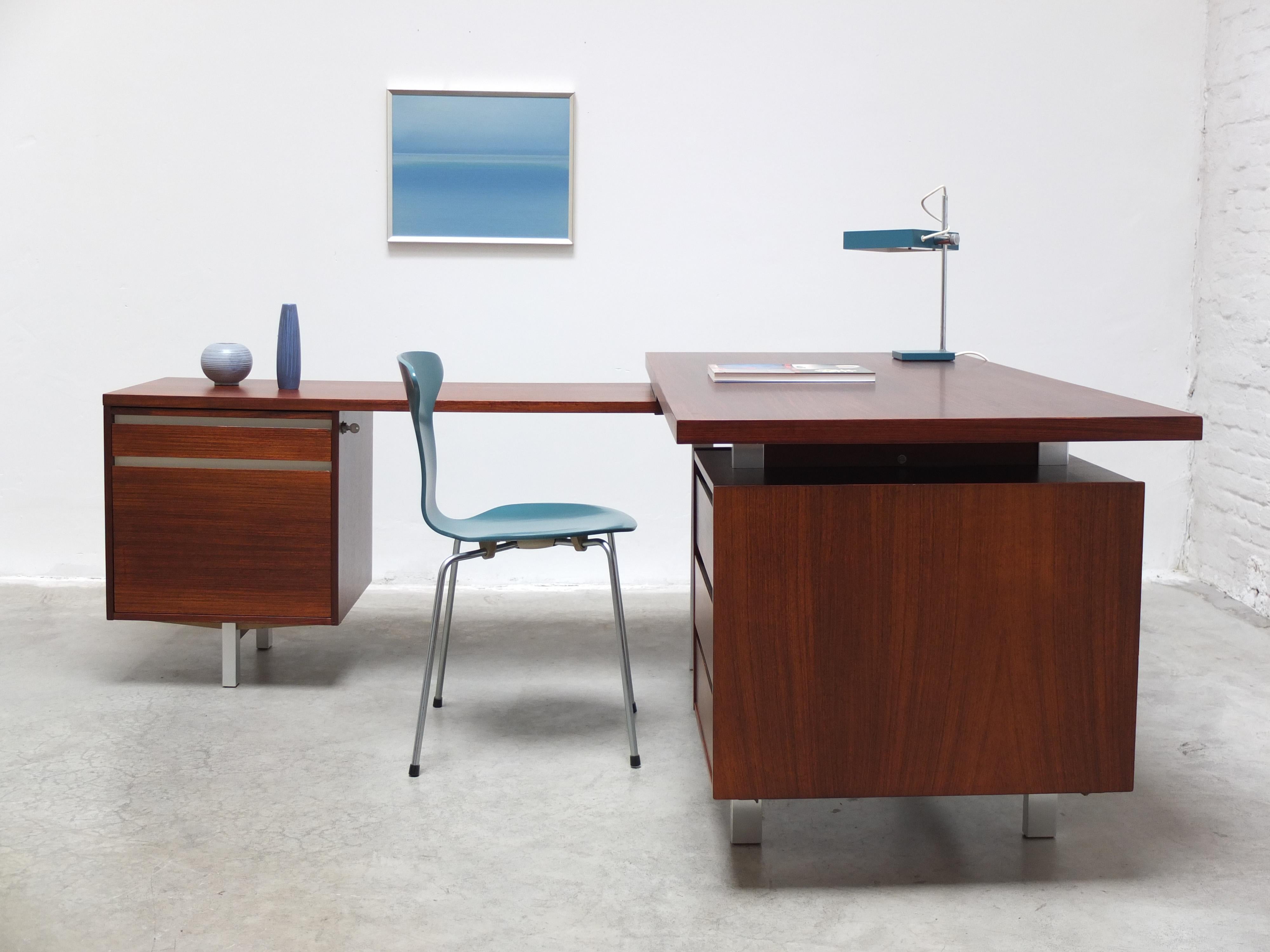 Unique Freestanding Executive Writing Desk by Kho Liang Ie for Fristho, 1964 For Sale 2