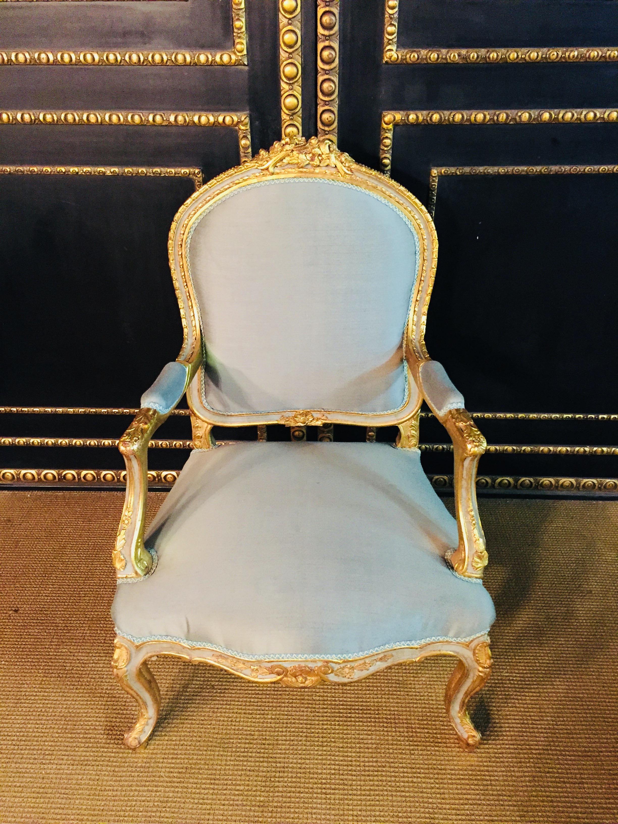 Unique French Armchair in Louis Quinze Style 4