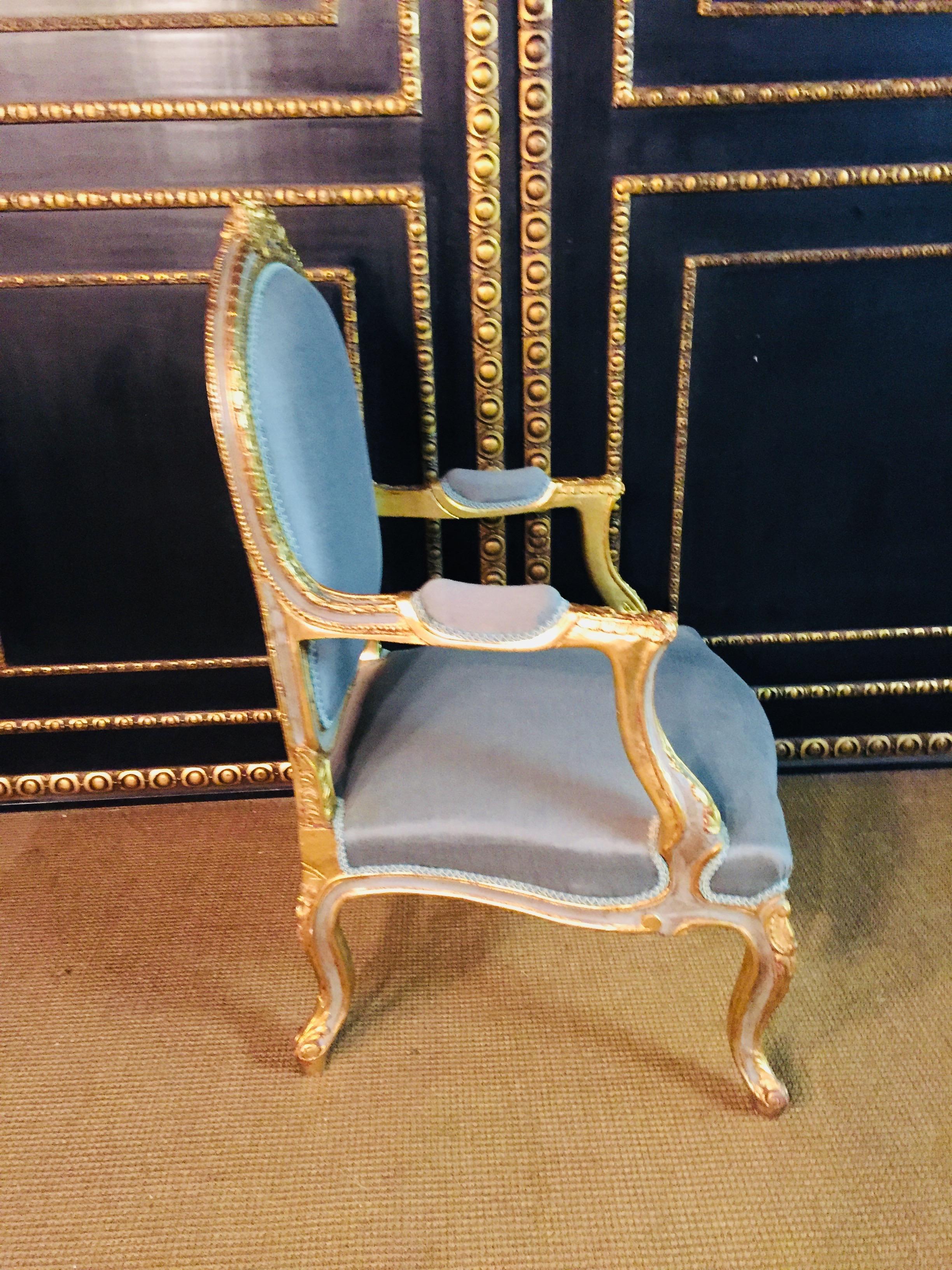Unique French Armchair in Louis Quinze Style 8