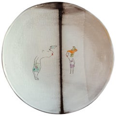 Unique French Artist's Ceramic Dinner Plates