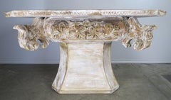 Unique French Carved Wood Dining or Center Table, circa 1930s