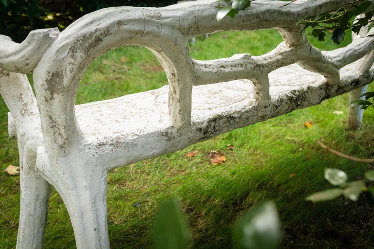 Unique French Long White Cement Bench For Sale At 1stdibs