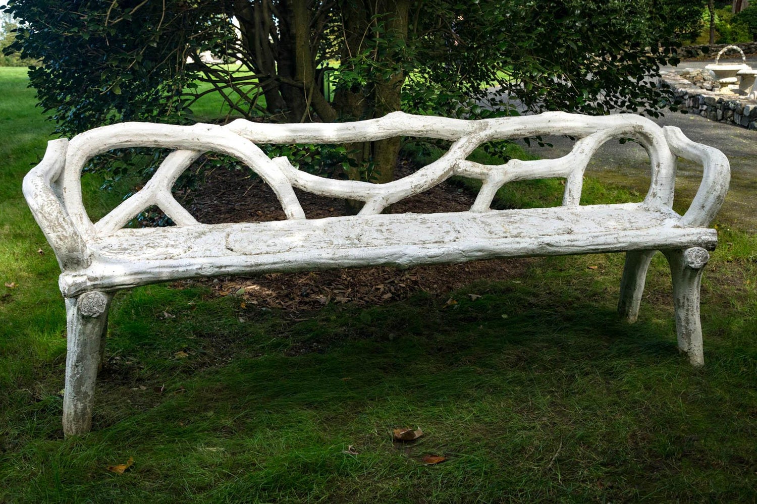 Unique French Long White Cement Bench For Sale At 1stdibs