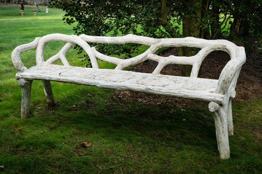 Unique French Long White Cement Bench For Sale At 1stdibs