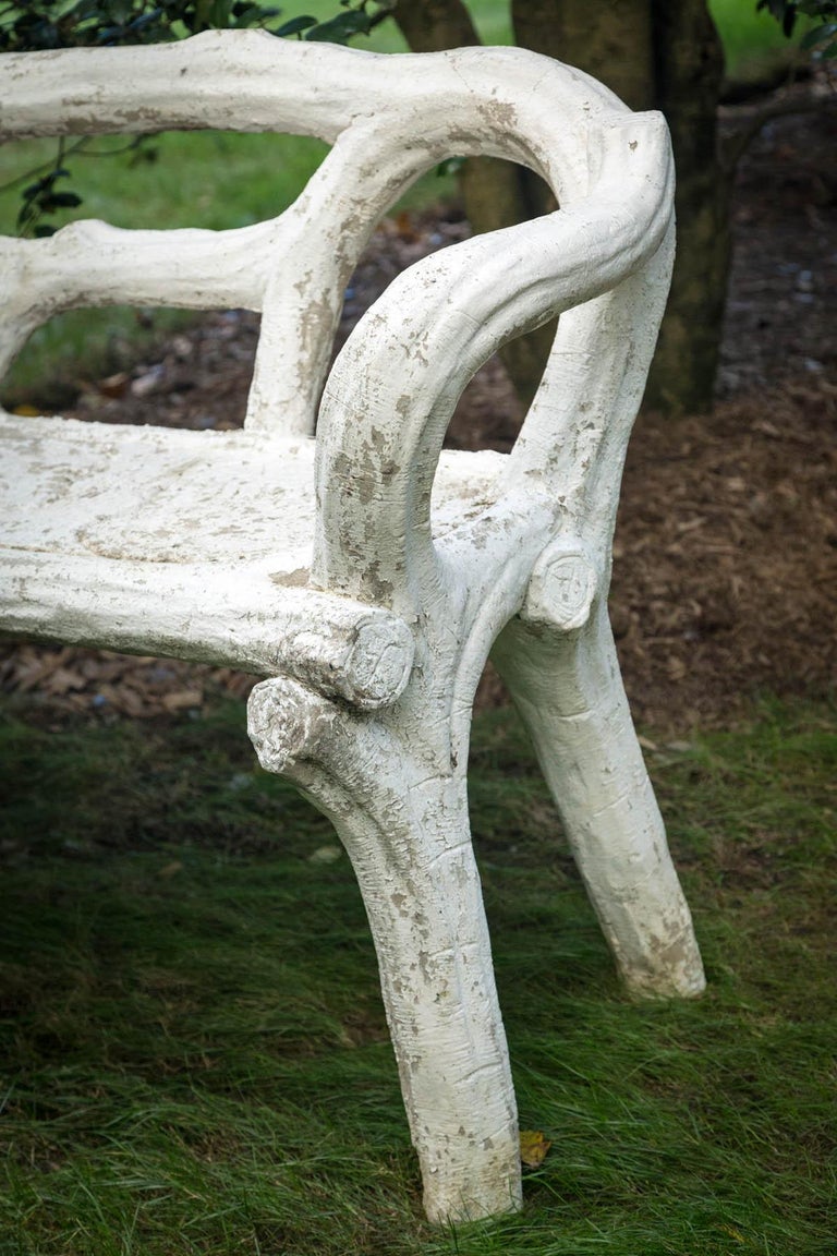 Unique French Long White Cement Bench For Sale At 1stdibs
