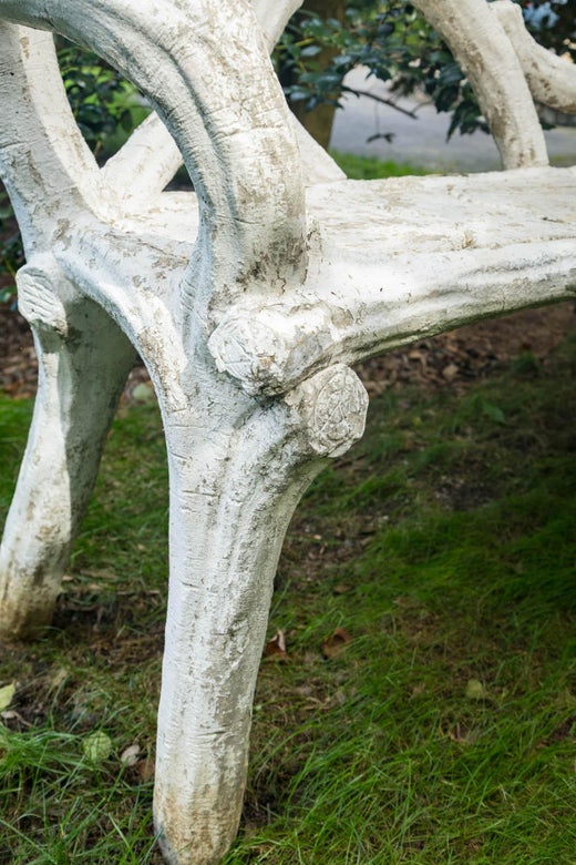 Unique French Long White Cement Bench For Sale At 1stdibs