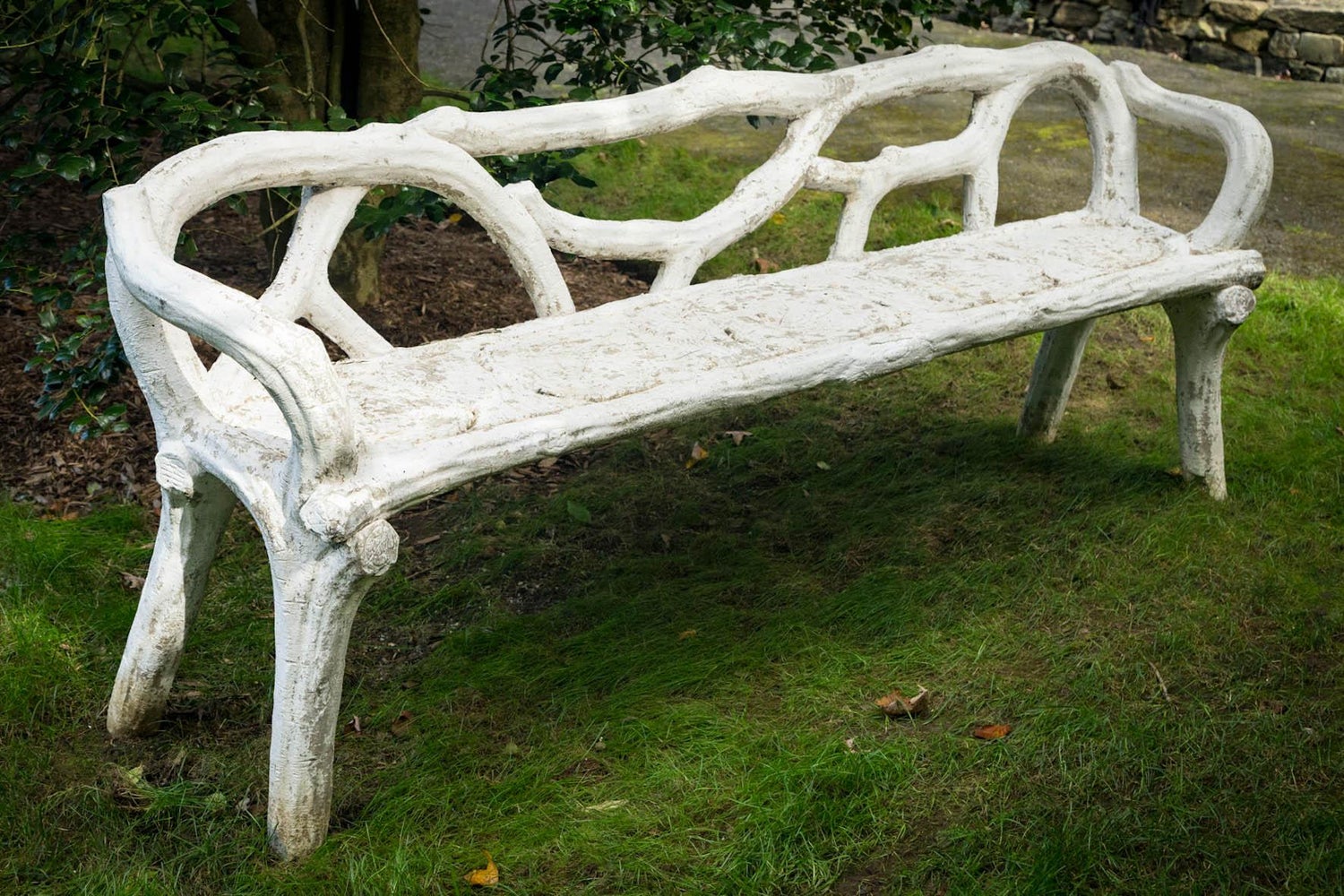 Unique French Long White Cement Bench For Sale At 1stdibs