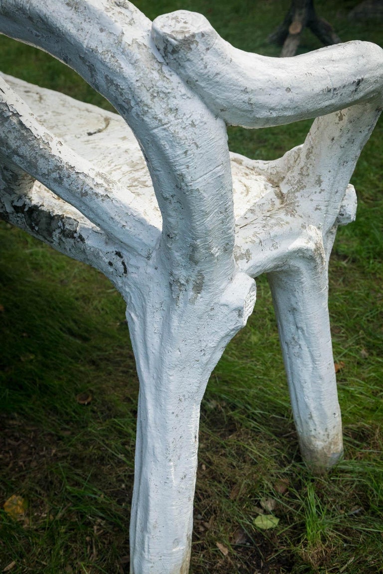 Unique French Long White Cement Bench For Sale At 1stdibs