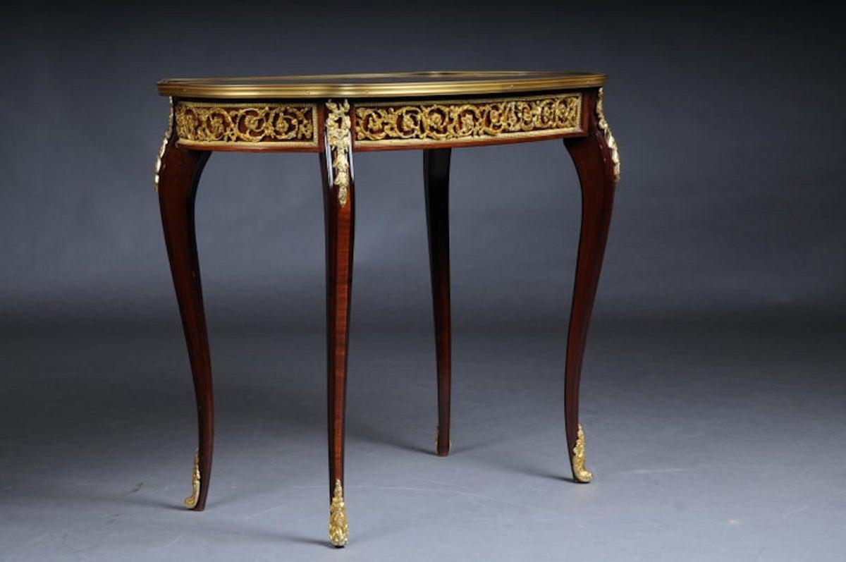 Ottone Tavolo da salotto francese unico in stile transizione, legno  Faggio in vendita