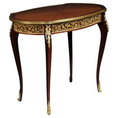 Unique French Salon Table in Transition Style, wood  Beech