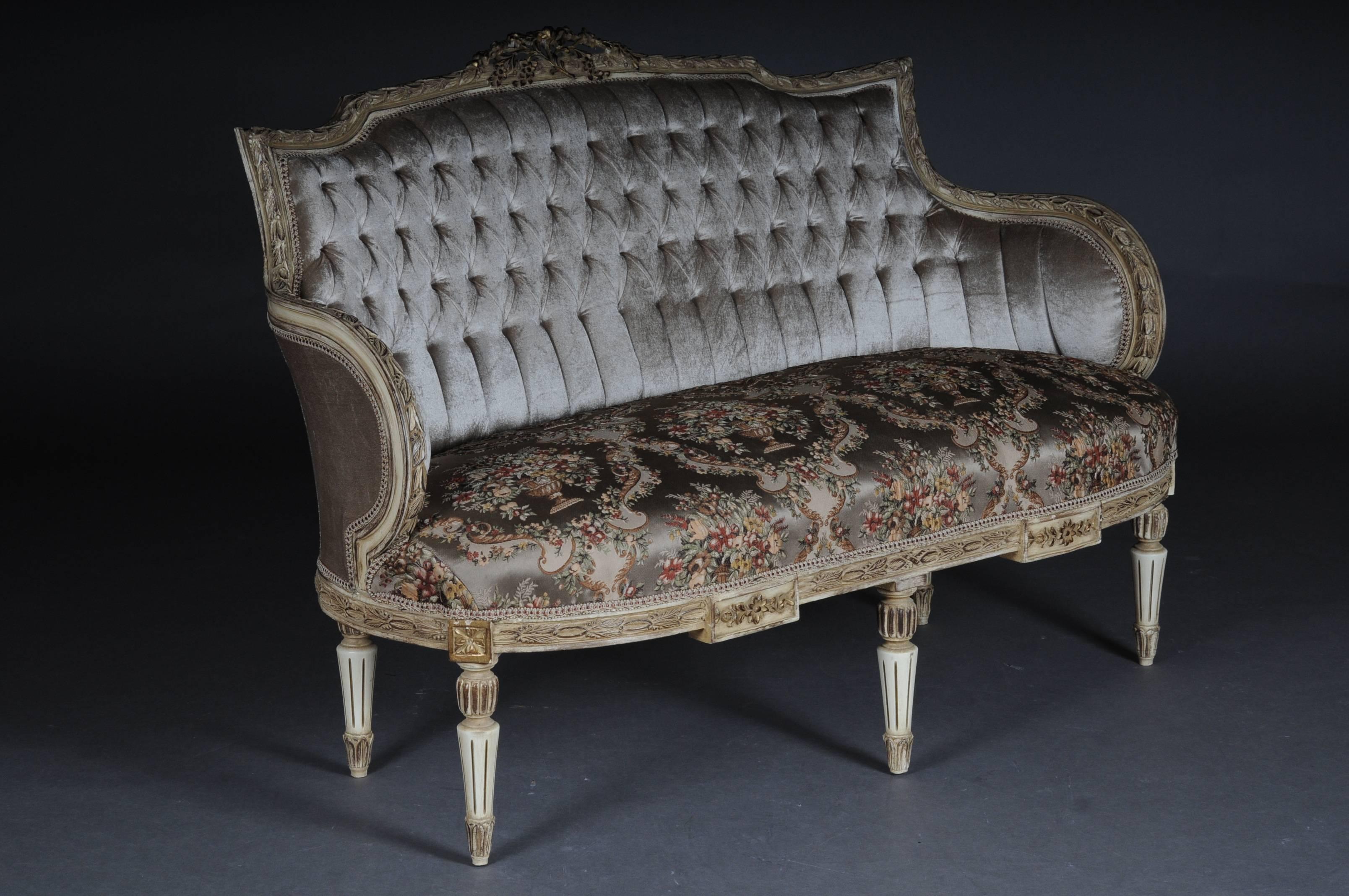 Einzigartige französische Sitzmöbel, Set im Louis XVI-Stil im Zustand „Gut“ im Angebot in Berlin, DE