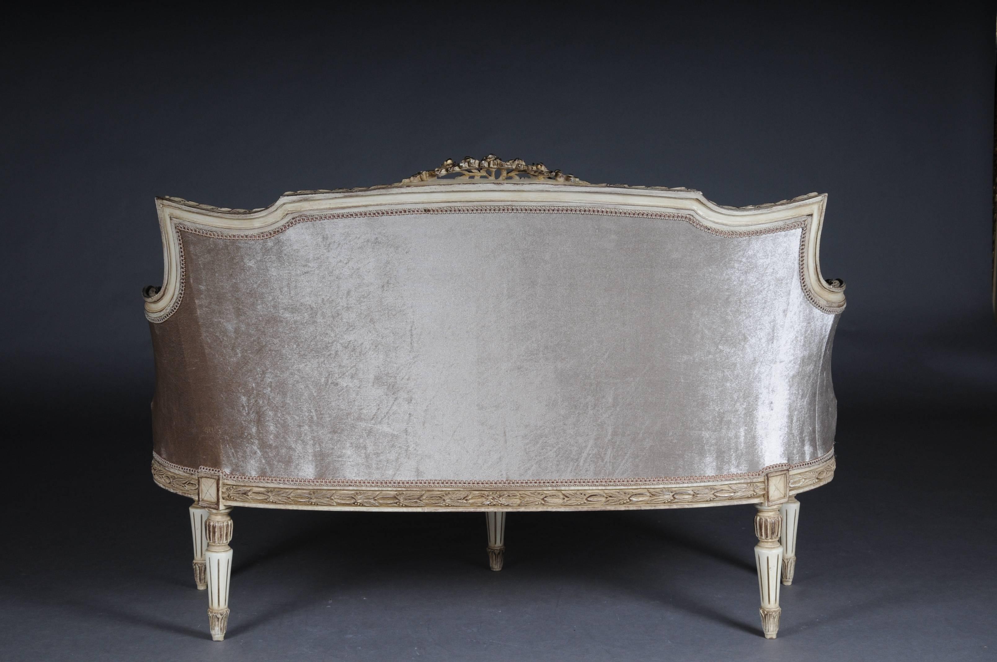 Einzigartige französische Sitzmöbel, Set im Louis XVI-Stil (Polster) im Angebot