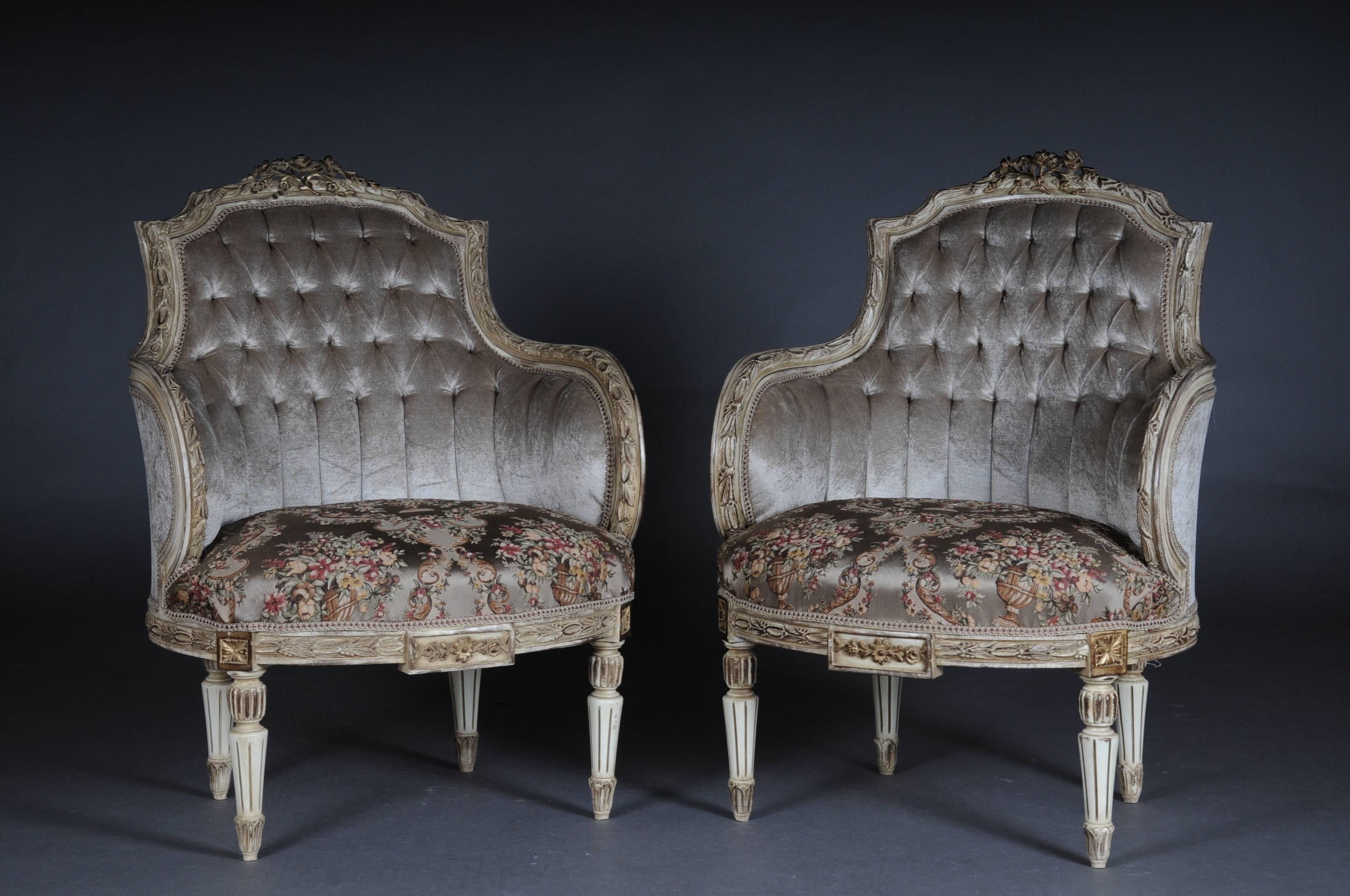 Einzigartige französische Sitzmöbel, Set im Louis XVI-Stil im Angebot 1