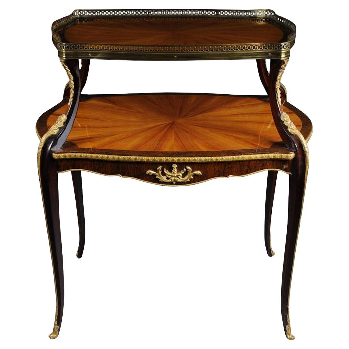 Unique French Side Table / Étagère after F. Linke en vente