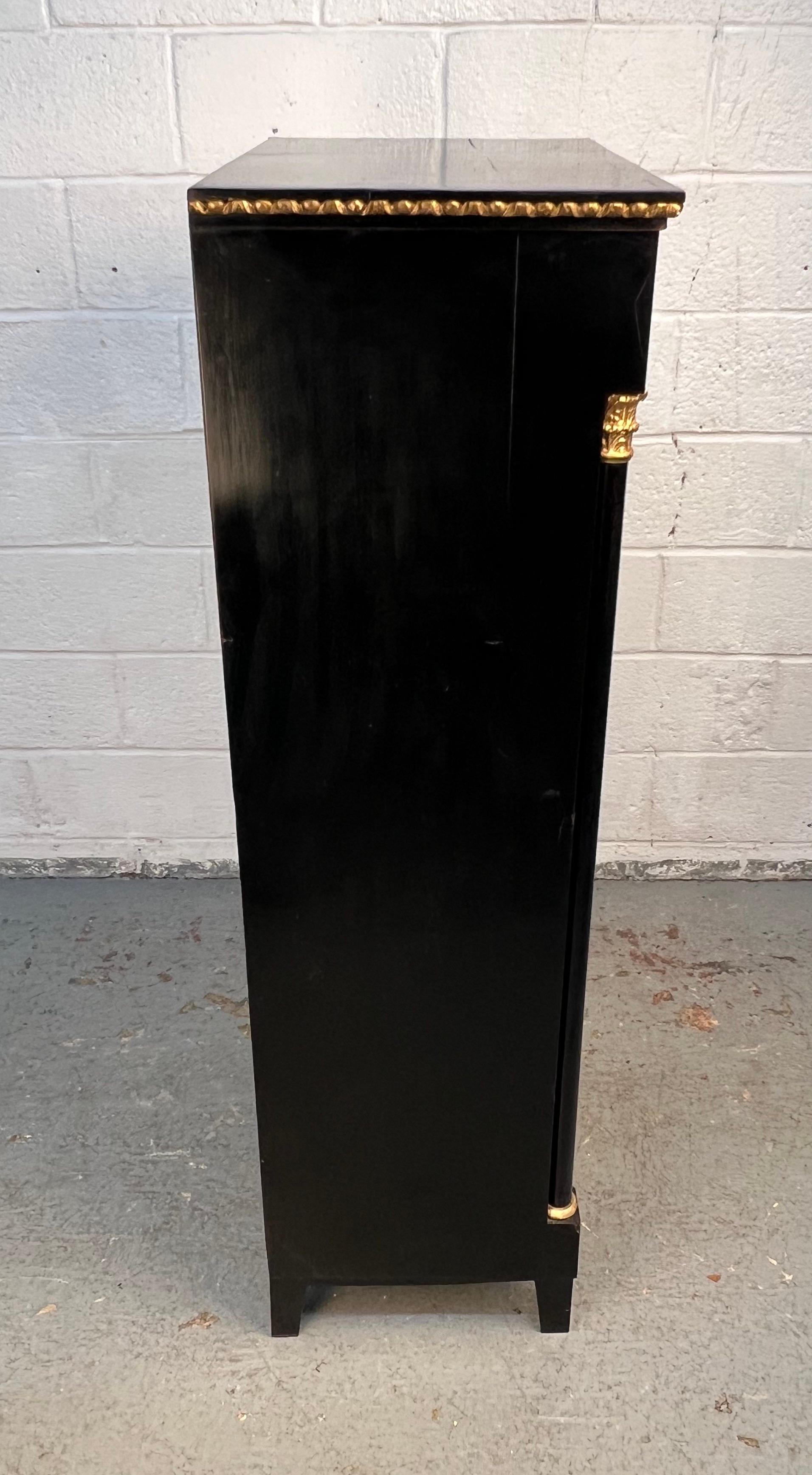 Unique French Style Ebonized Secretary For Sale 6
