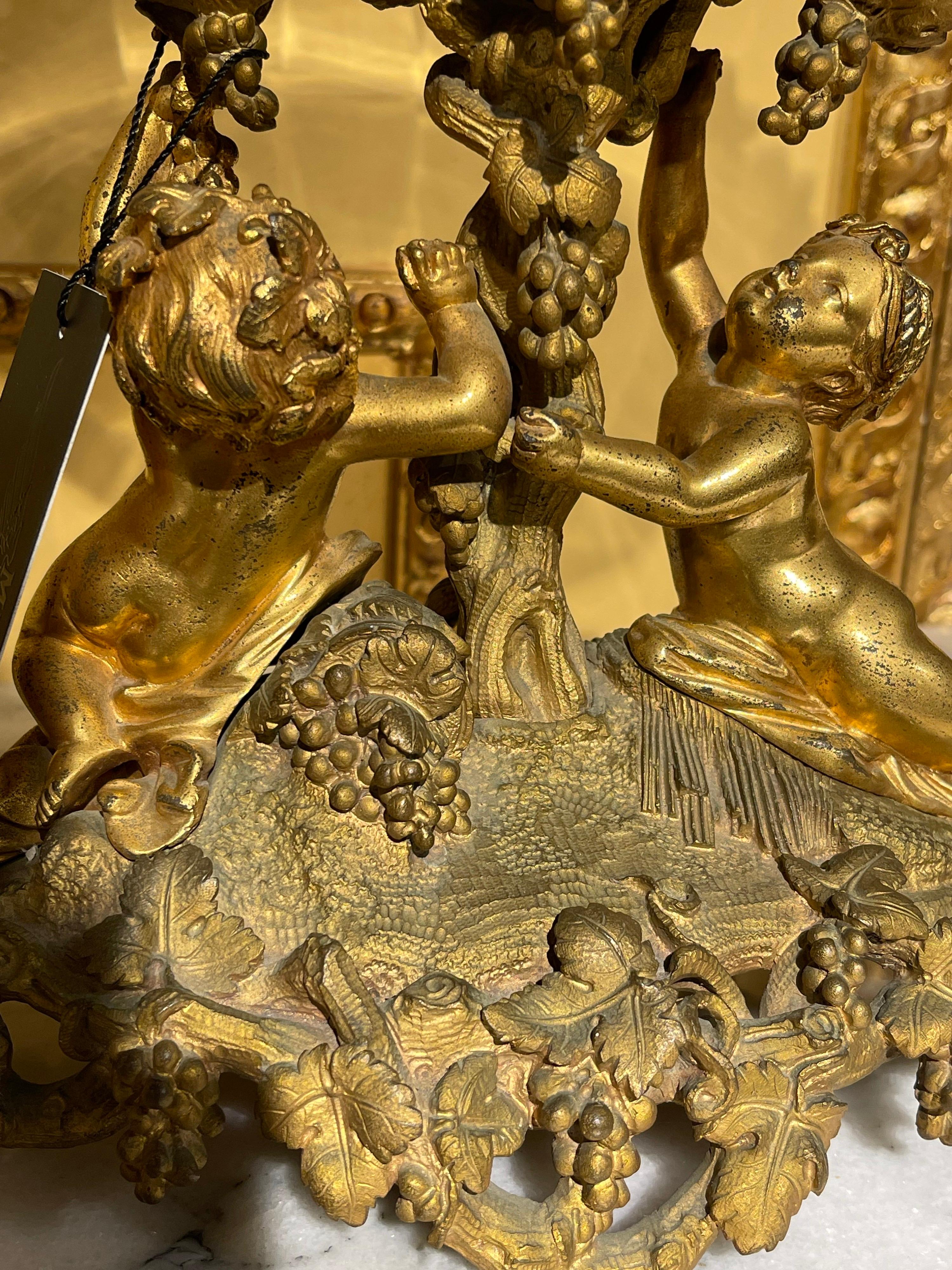 Einzigartige französische Tischplatte, Feuerglasur aus Bronze, um 1860 (Vergoldet) im Angebot