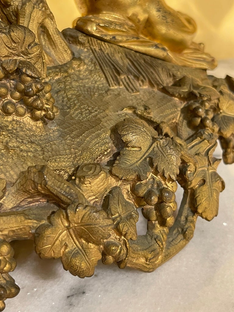 Unique French Table Top, Fire-Gilded Bronze Around 1860 For Sale 1