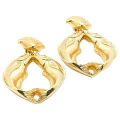 Unique French Vintage Fish Clip-on Earrings 1980s