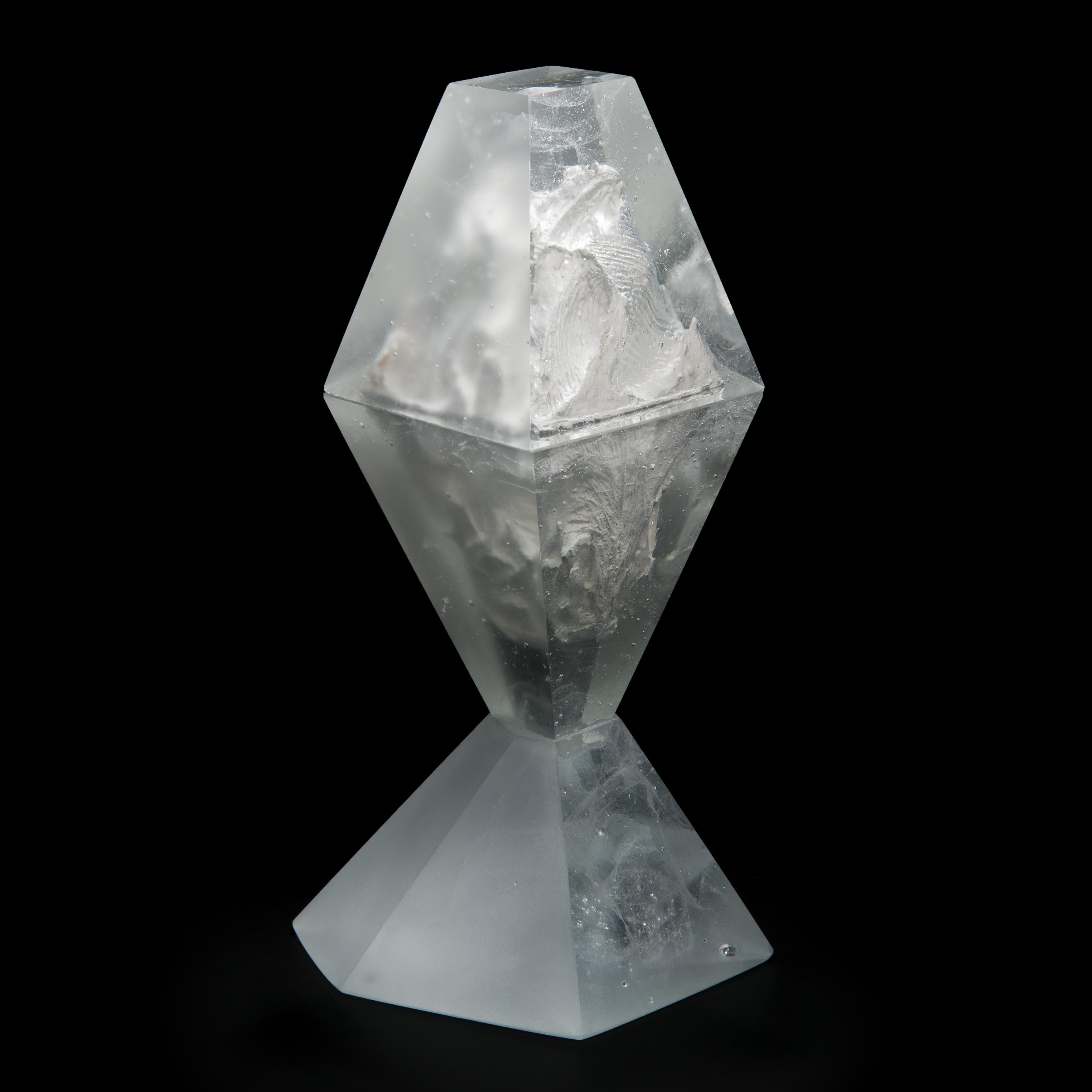 Norwegian Unique Frost, a Clear Unique Glass Sculpture by Lene Tangen