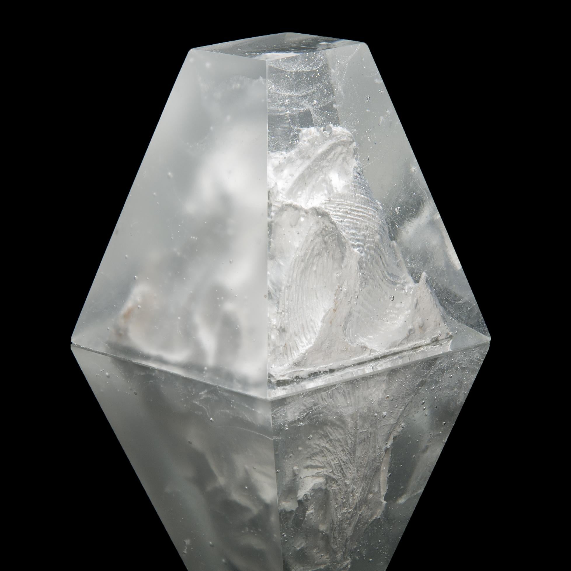 Contemporary Unique Frost, a Clear Unique Glass Sculpture by Lene Tangen