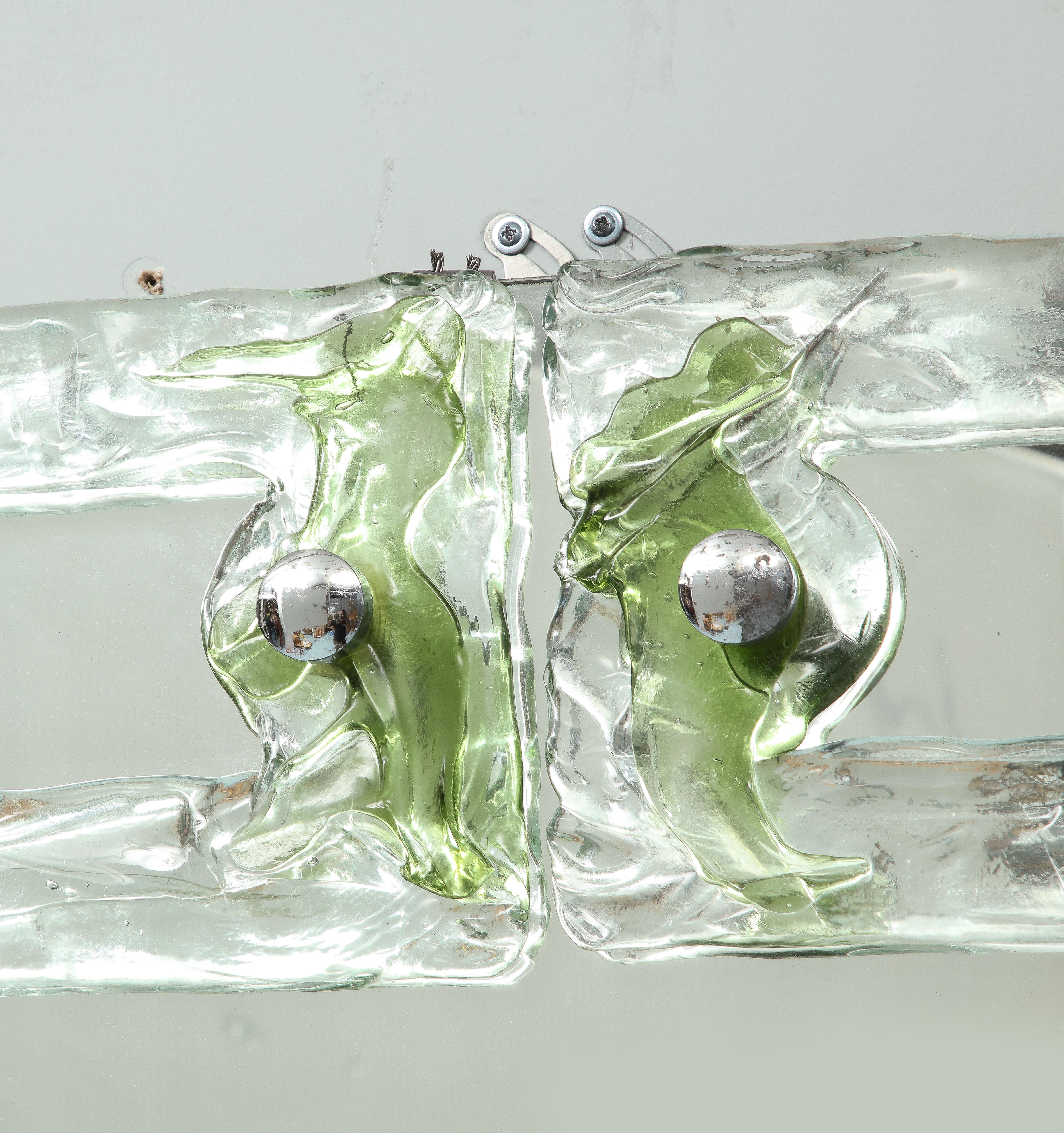 Specchio unico smerigliato e scultoreo in vendita 7