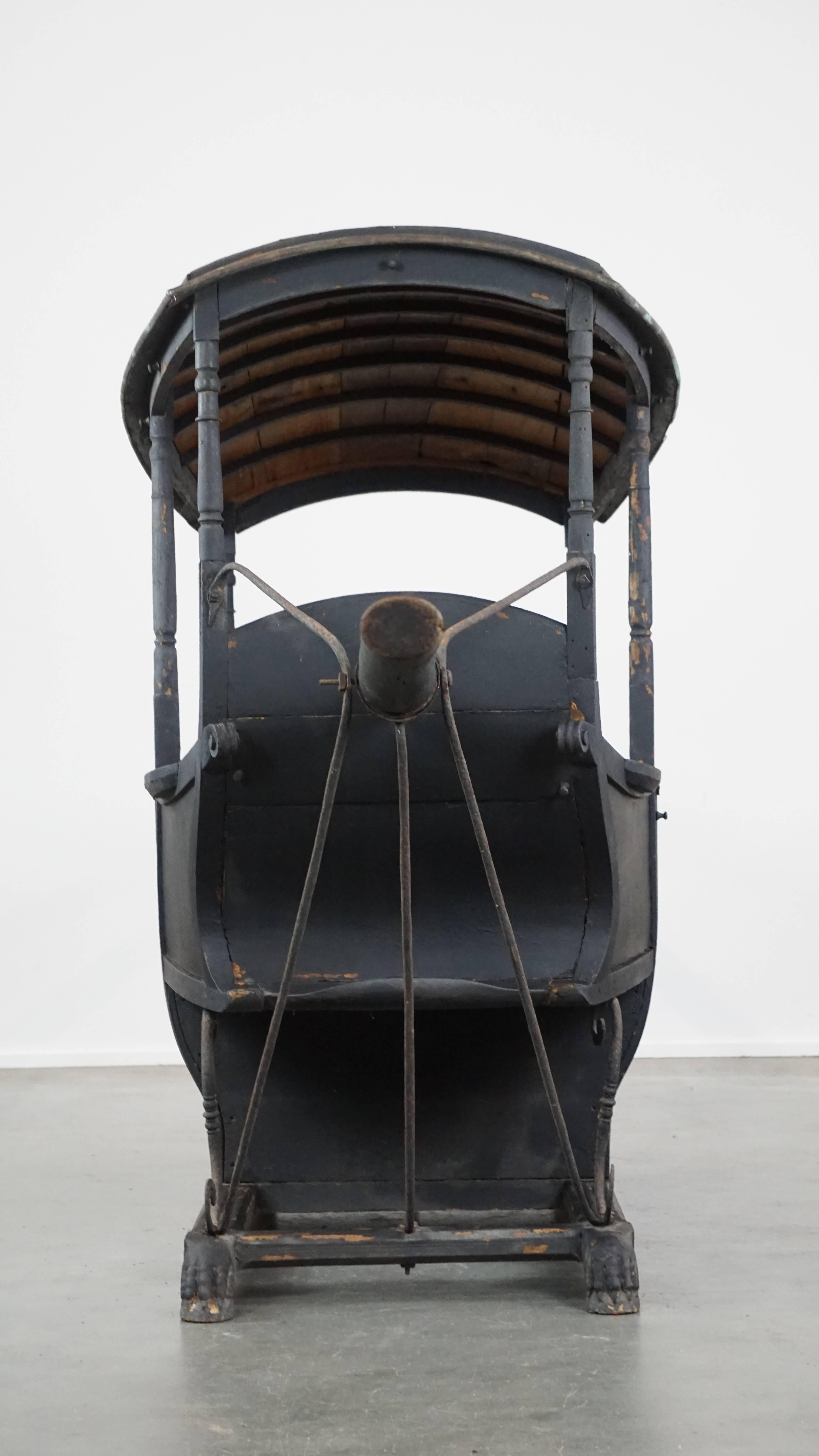 Chaise à porteurs unique de la fin du 19e siècle. en vente 8