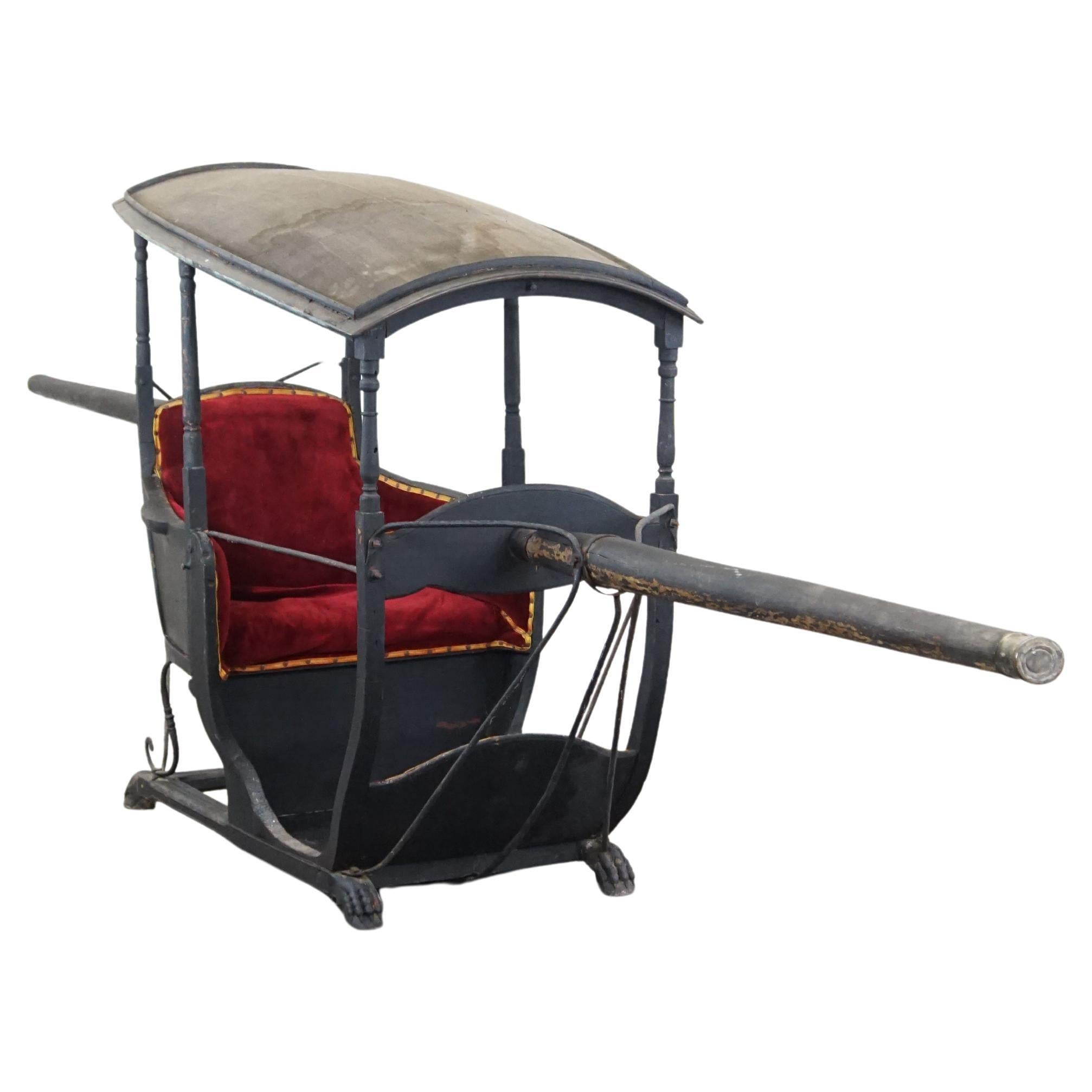 Unique full size sedan chair/sedan carriage from the late 19th century