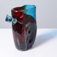 Unique Fulvio Bianconi Handled Vase, 13.75"H, Murano