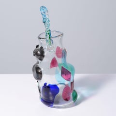 Unique Fulvio Bianconi Handled Vessel, 17"H, Murano