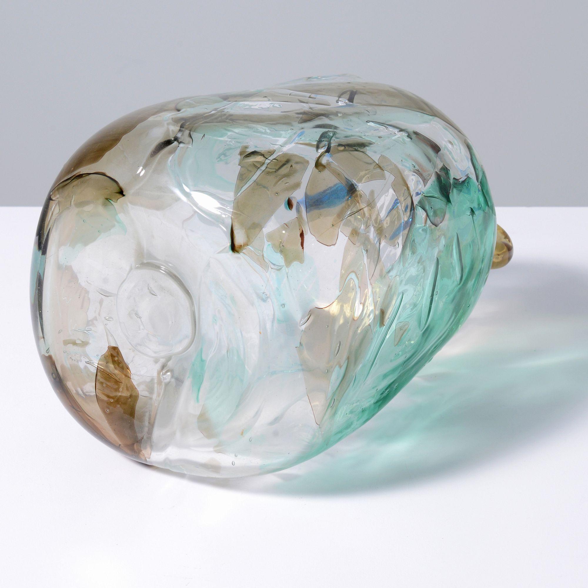 Vetro soffiato Unico Fulvio Bianconi PICCOLO Vaso con manico ad orecchie, Murano in vendita