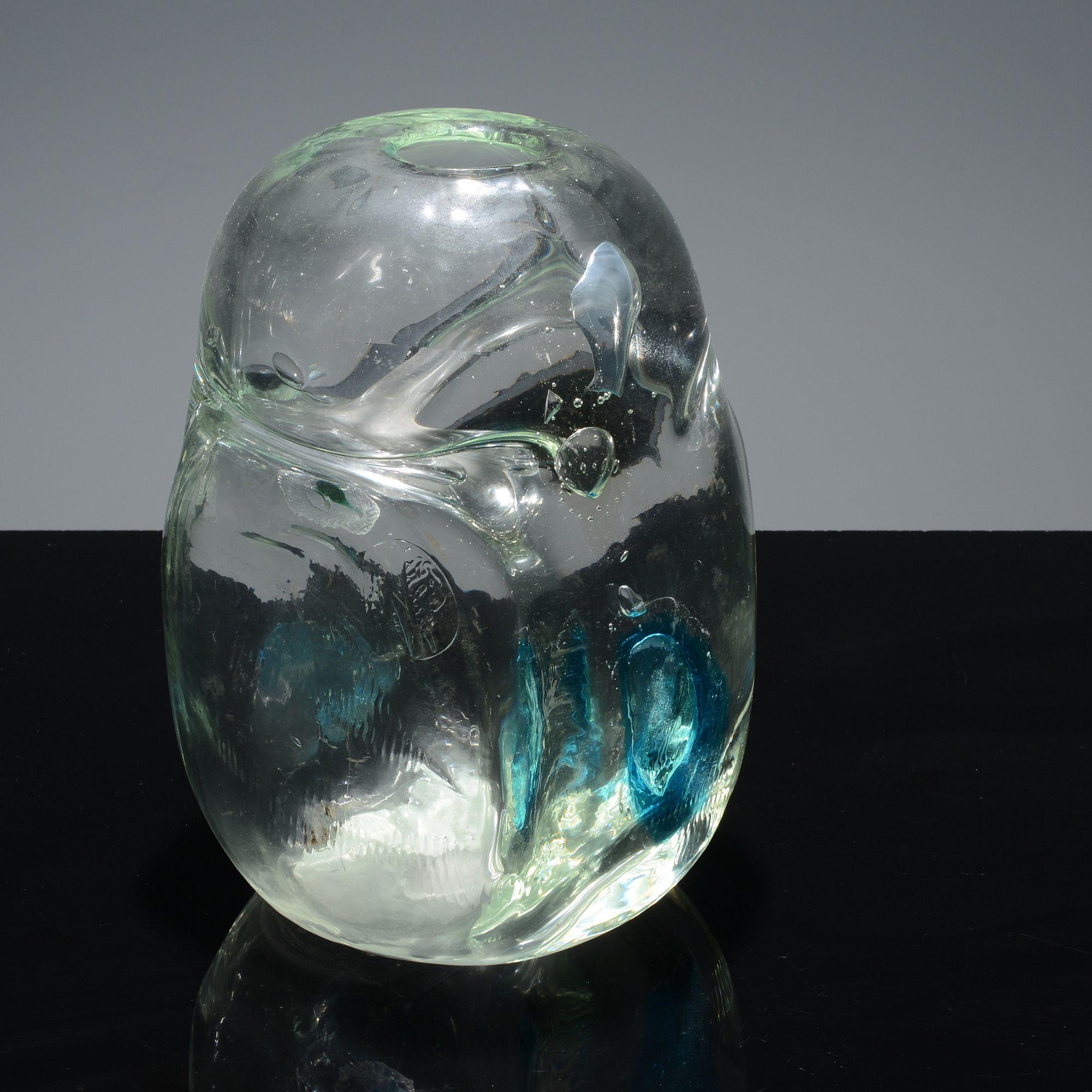 Artist/Designer; Manufacturer: Fulvio Bianconi (Italian, 1915-1996); Seguso Vetri d'Arte (Italy)
Marking(s); notes: no marking(s) apparent
Materials: glass
Dimensions (H, W, D): 11