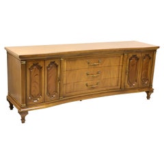 Unique Furniture Mid-20th Century Walnut Hollywood Regency Triple Dresser
