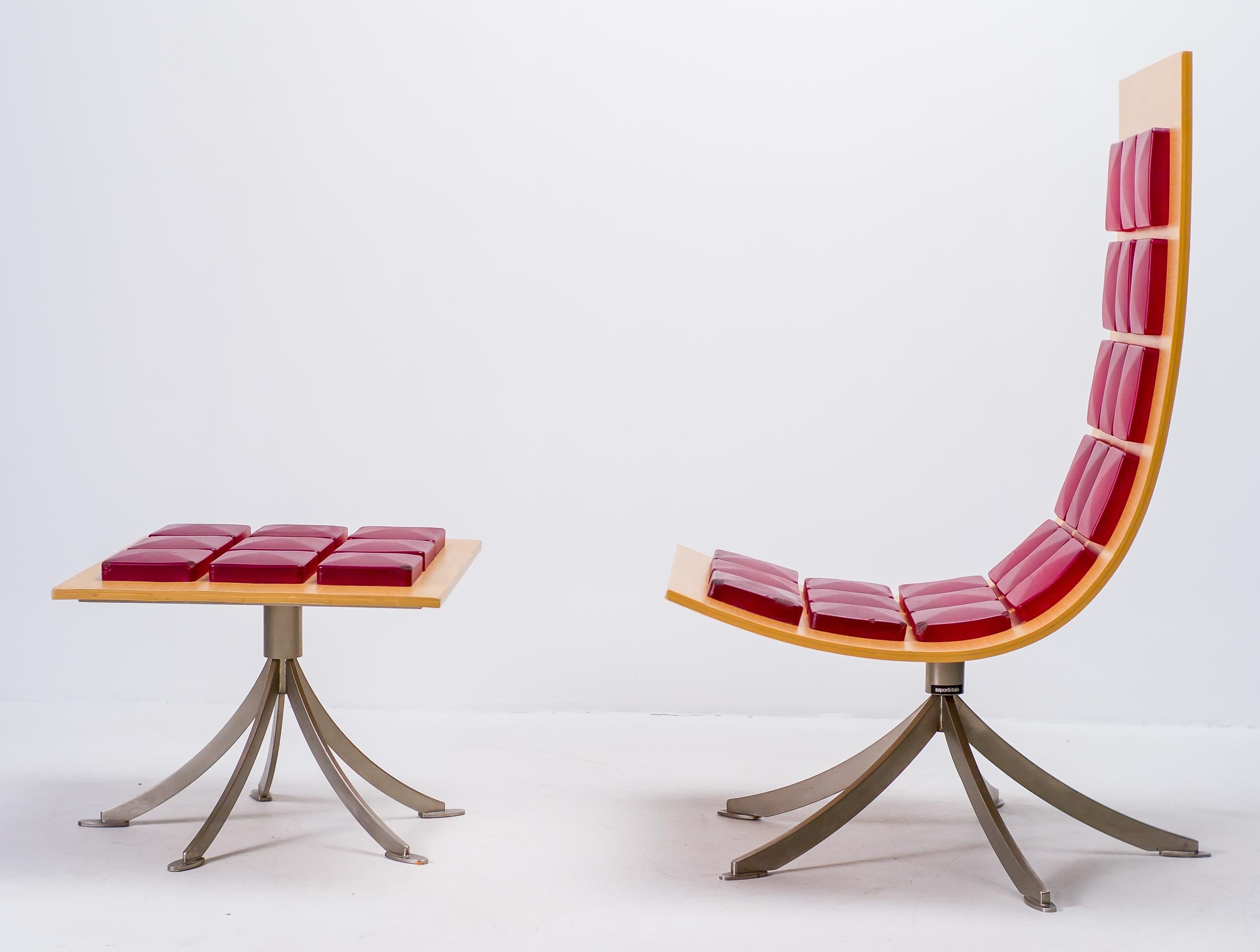 Einzigartiger Gaby Fois Dorell Voyager Loungesessel und Fußhocker im Angebot 1