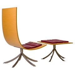 Chaise longue et pouf Voyager Gaby Fois Dorell unique