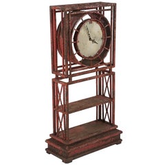 Unique Garden Clock in Original Paint