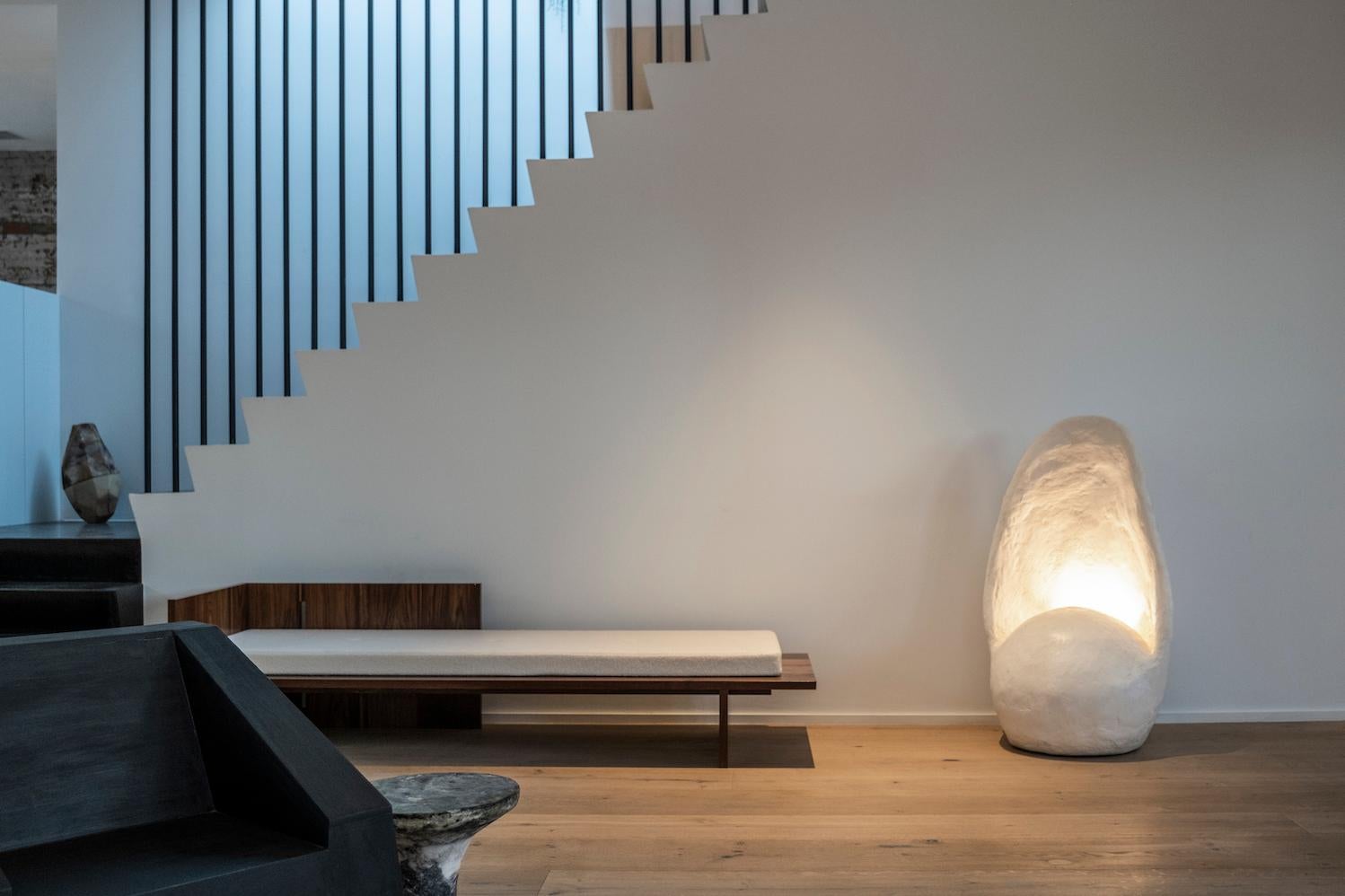 Unique GB201 Walnut Daybed Sculpted by Gregory Beson 3