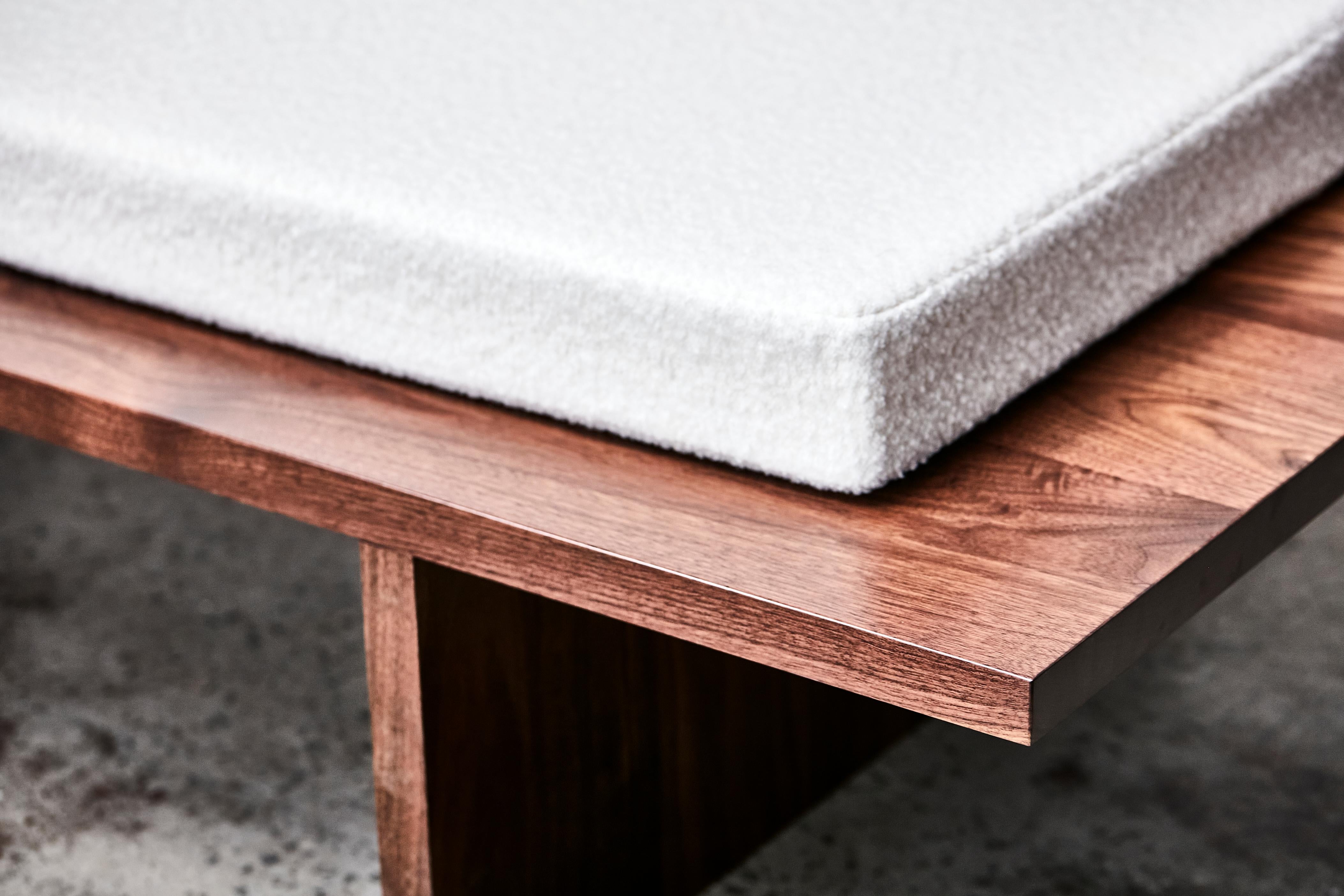 Modern Unique GB201 Walnut Daybed Sculpted by Gregory Beson