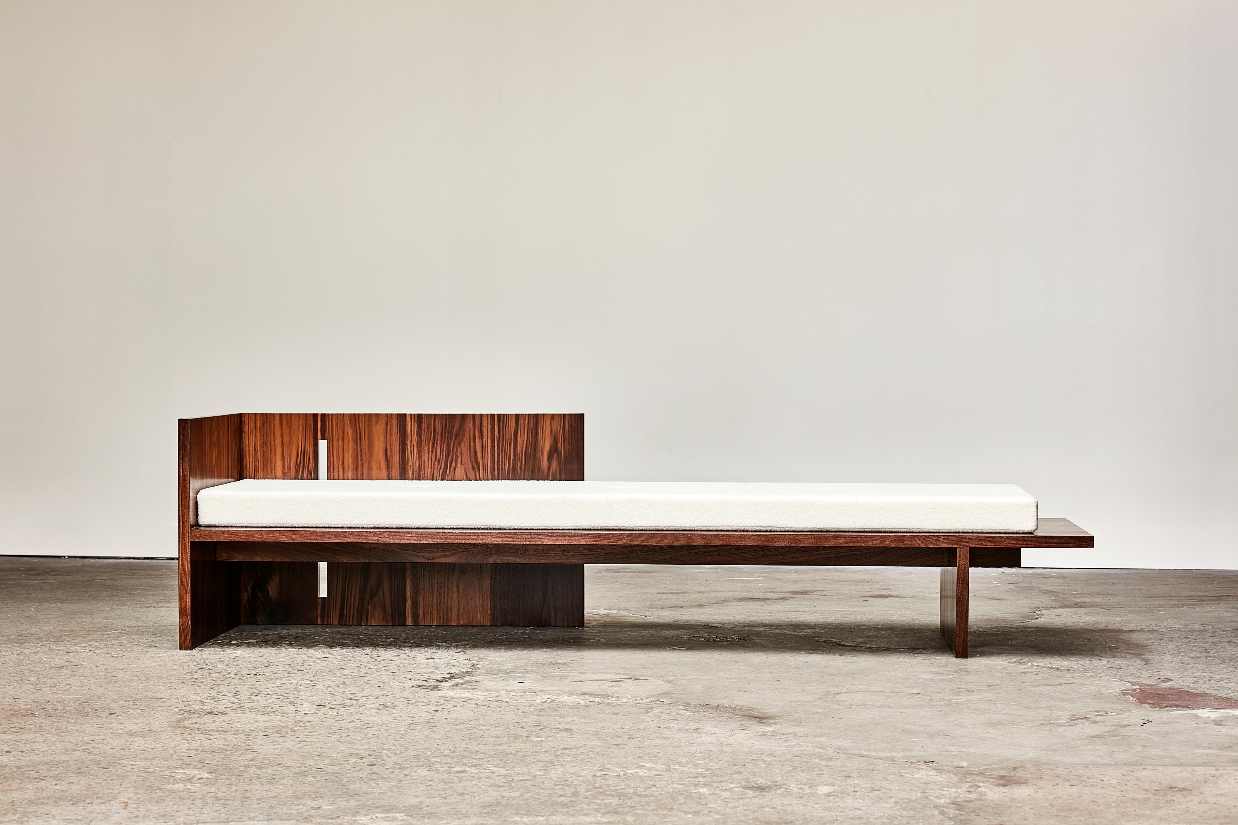 American Unique GB201 Walnut Daybed Sculpted by Gregory Beson