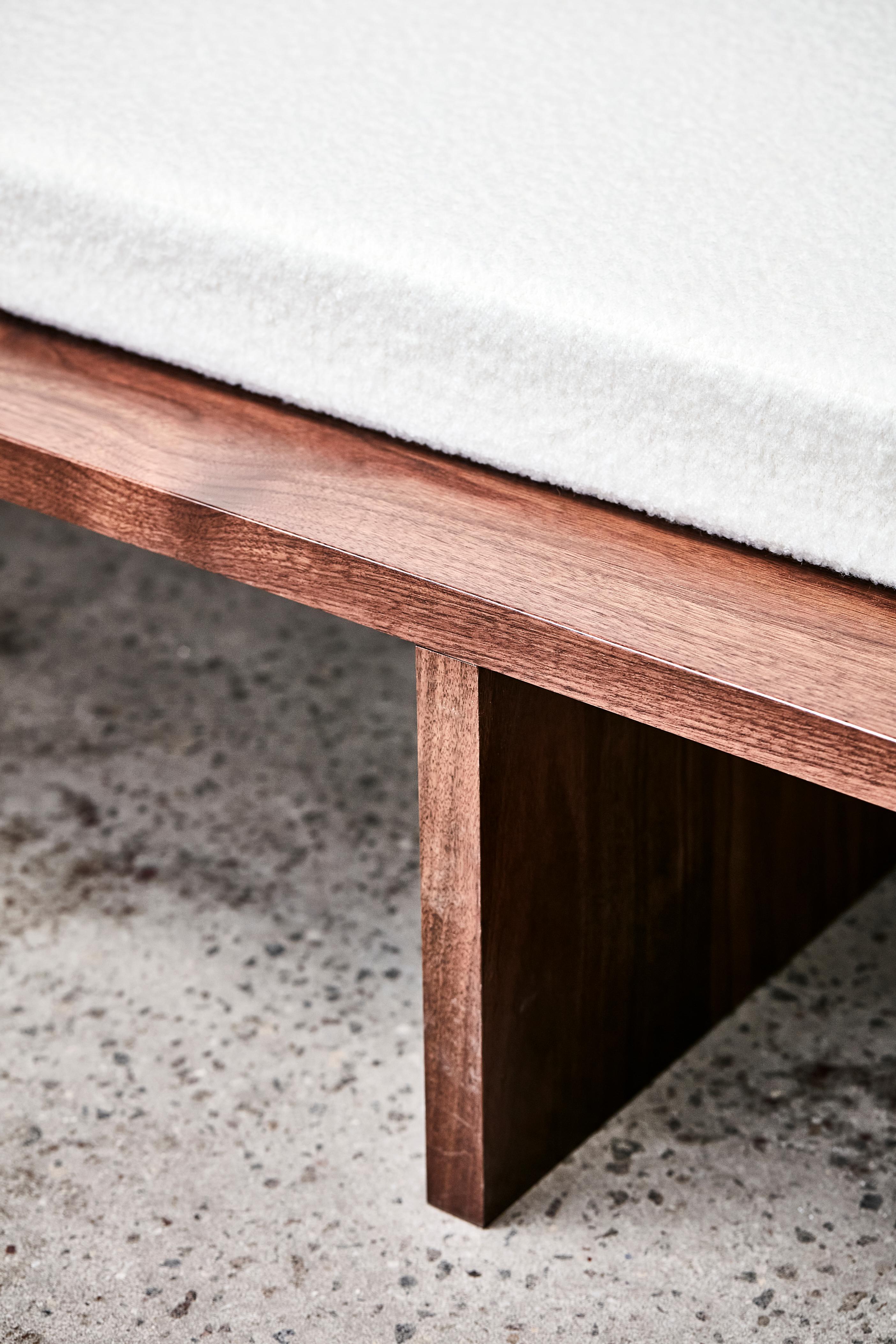 Contemporary Unique GB201 Walnut Daybed Sculpted by Gregory Beson