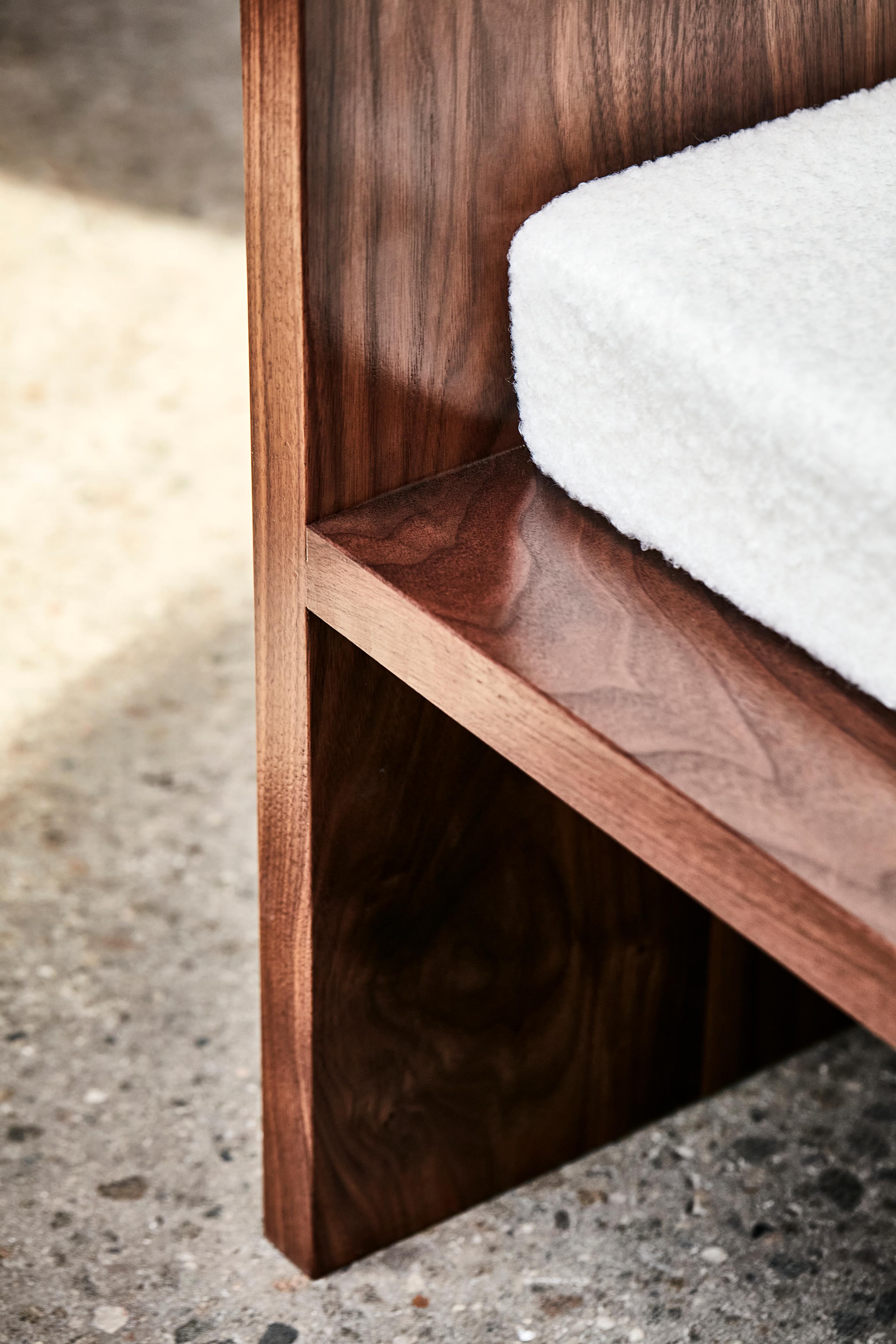 Unique GB201 Walnut Daybed Sculpted by Gregory Beson 1