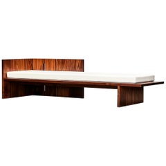 Unique GB201 Walnut Daybed Sculpted by Gregory Beson 