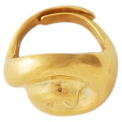 Unique Geber Spiral Ring in Gold Vermeil by Aur Studio