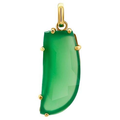 Unique Gems Green Agate Charm For Sale