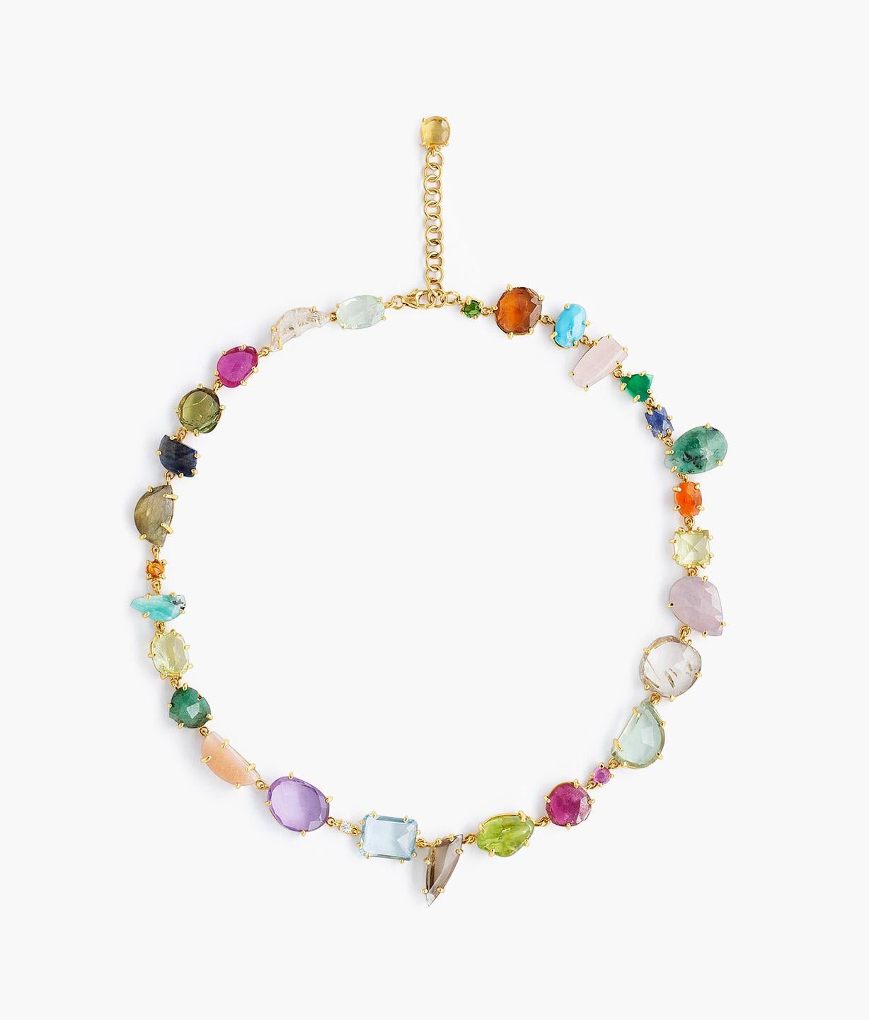 Modern Unique Gems Necklace N2 For Sale