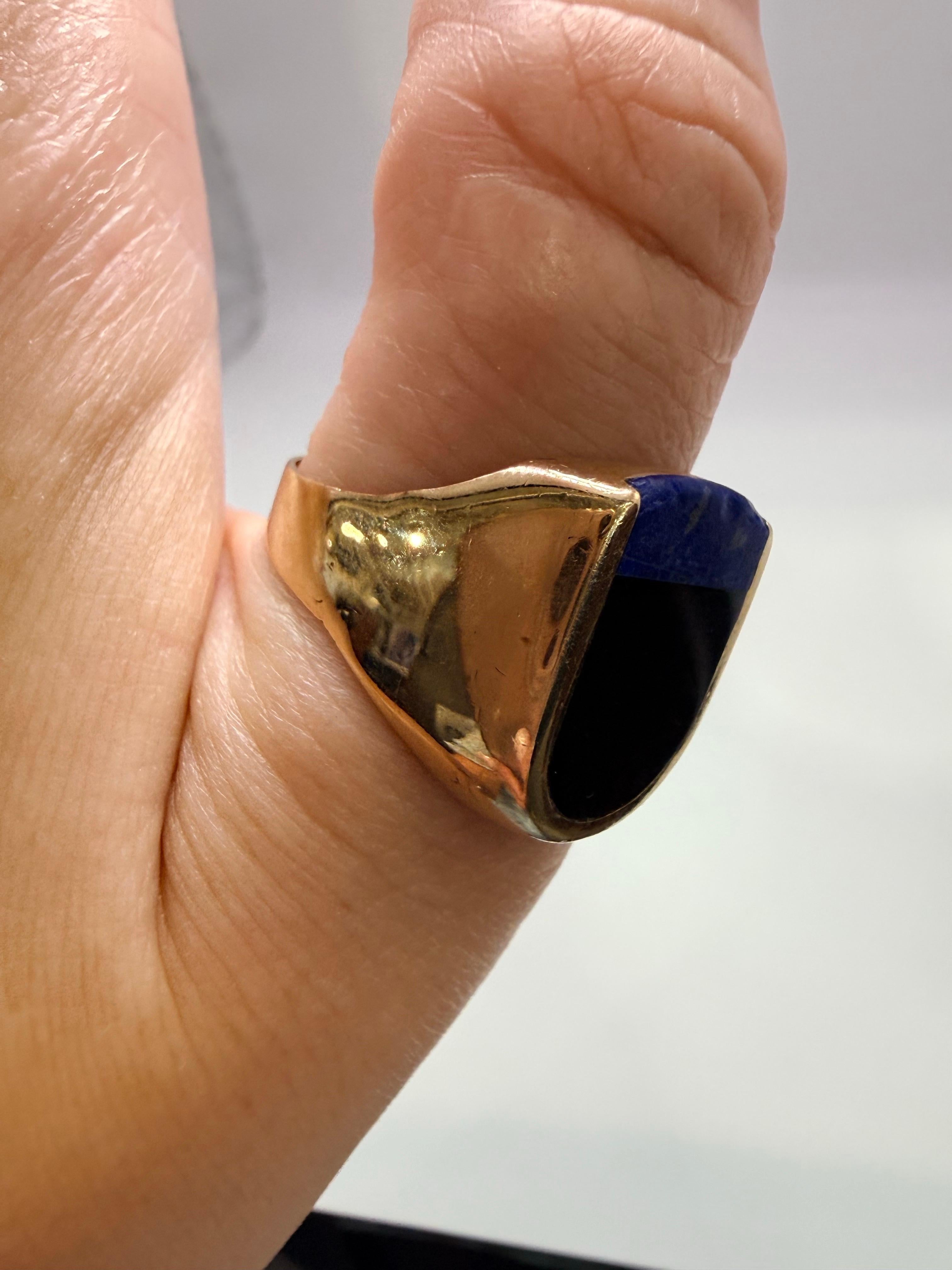 Bague unique en pierre précieuse unisexe Unisexe en vente