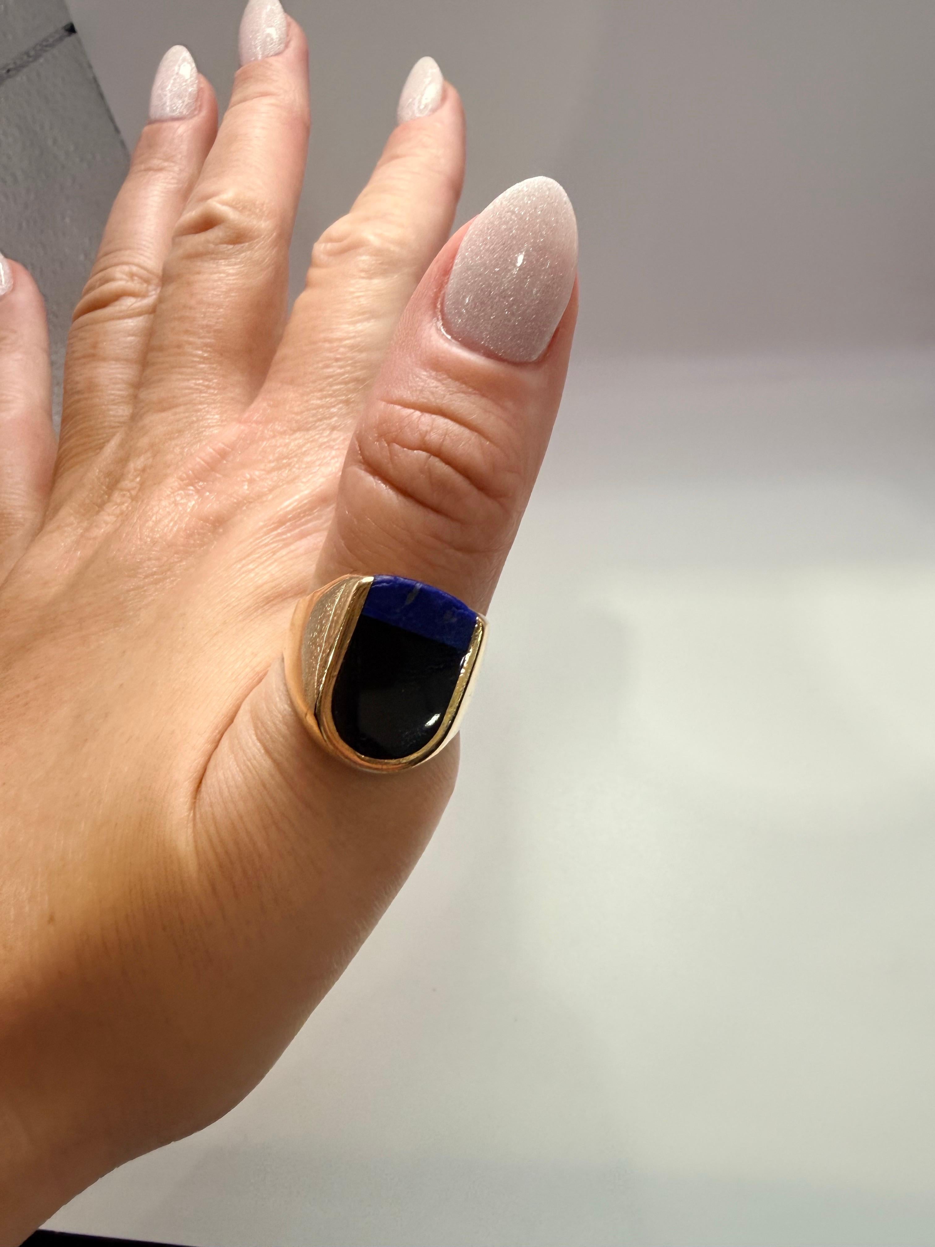 Bague unique en pierre précieuse unisexe en vente 1