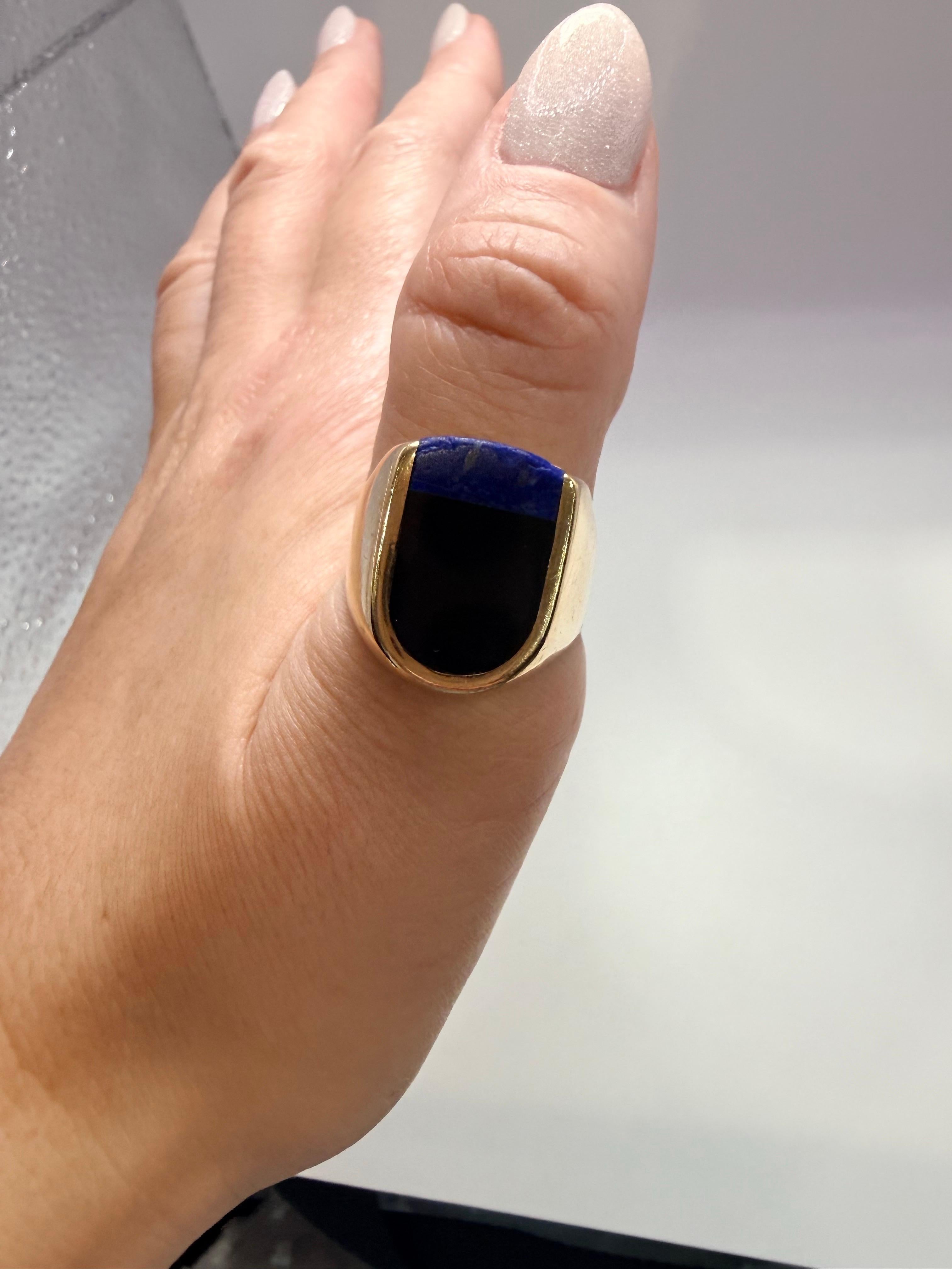 Bague unique en pierre précieuse unisexe en vente 2