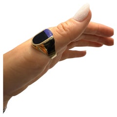 Unique gemstone ring unisex