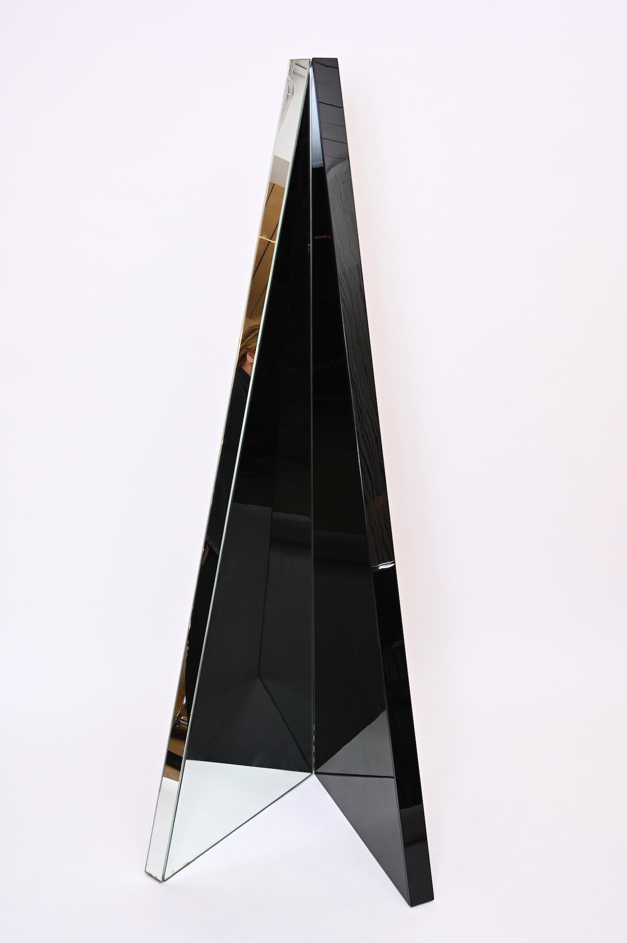 Unique Geometric Free Standing Diptych Mirror Sculpture 1