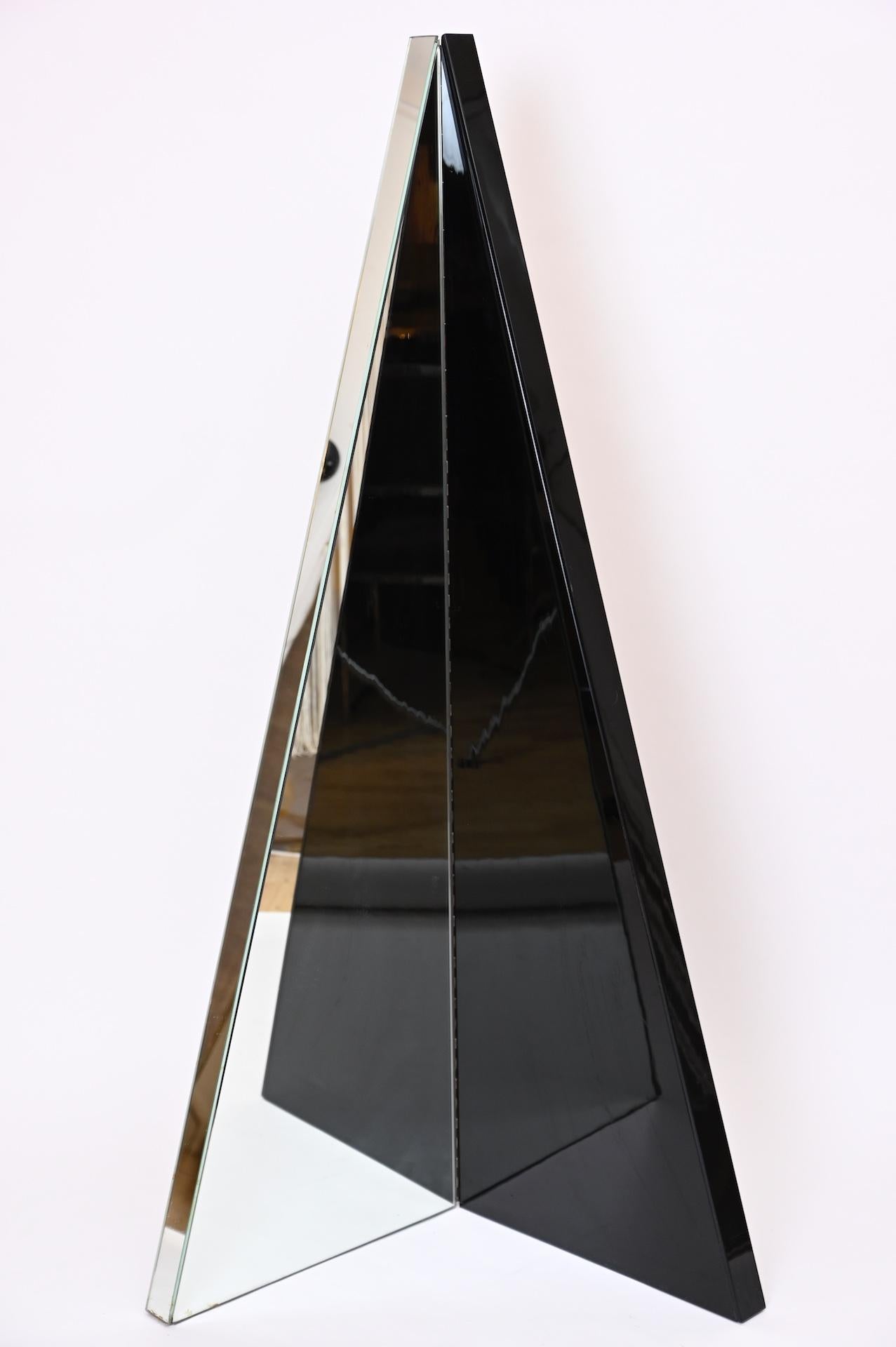 Unique Geometric Free Standing Diptych Mirror Sculpture 3